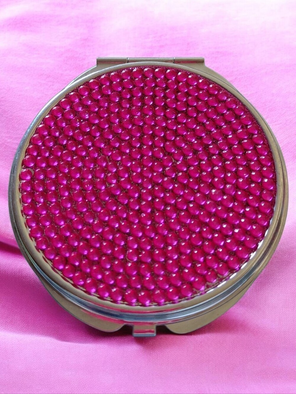 Bright Pink Compact Mirror-Small